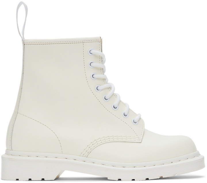 Photo: Dr. Martens White Mono 1460 Boots