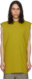 Rick Owens Yellow Splintered Tarp Tank Top