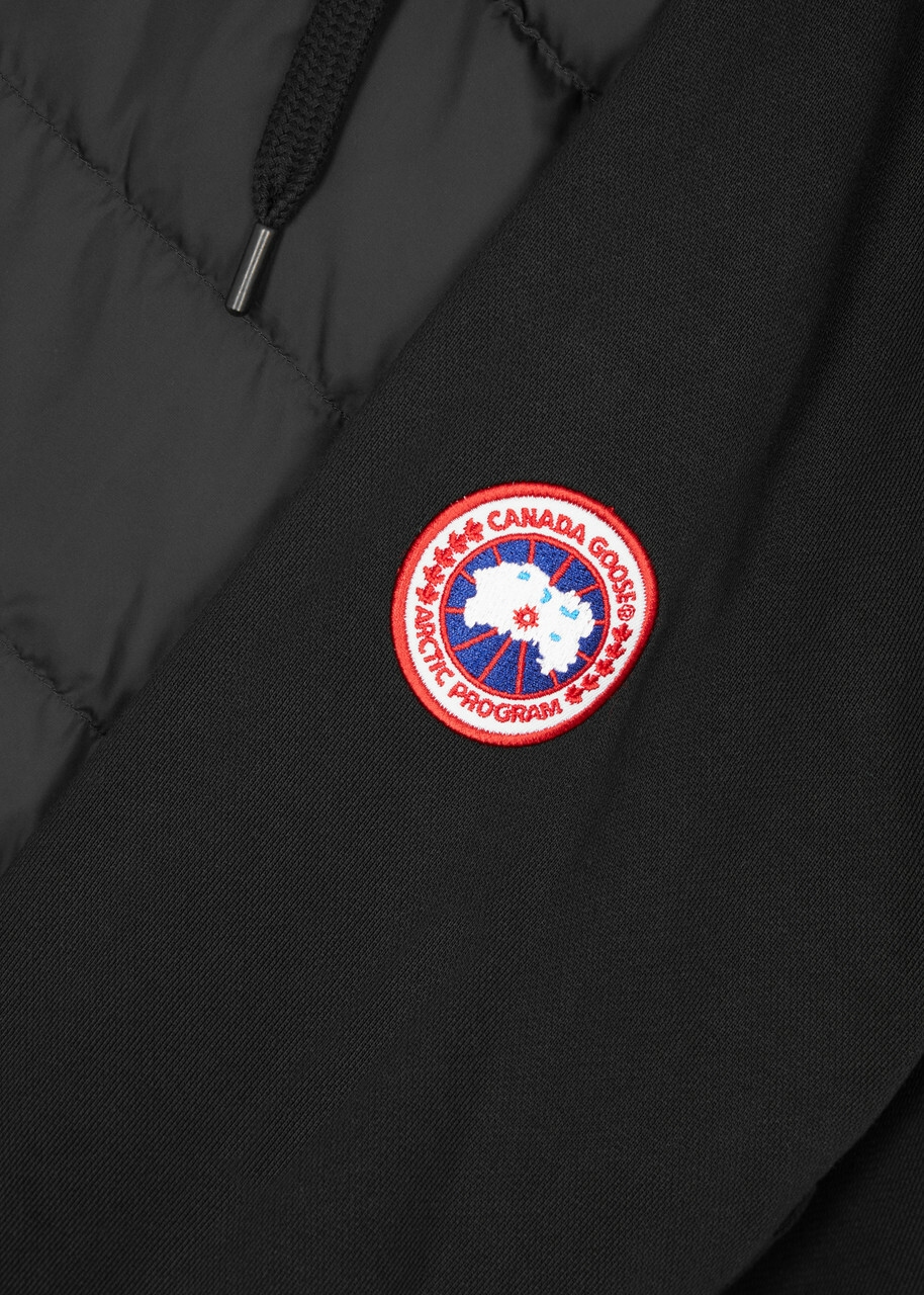 Canada Goose Hooded Shell and Cotton Sweatshirt, Sweatshirt, Quilted Black