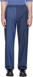 Marni Navy Pinstripe Trousers