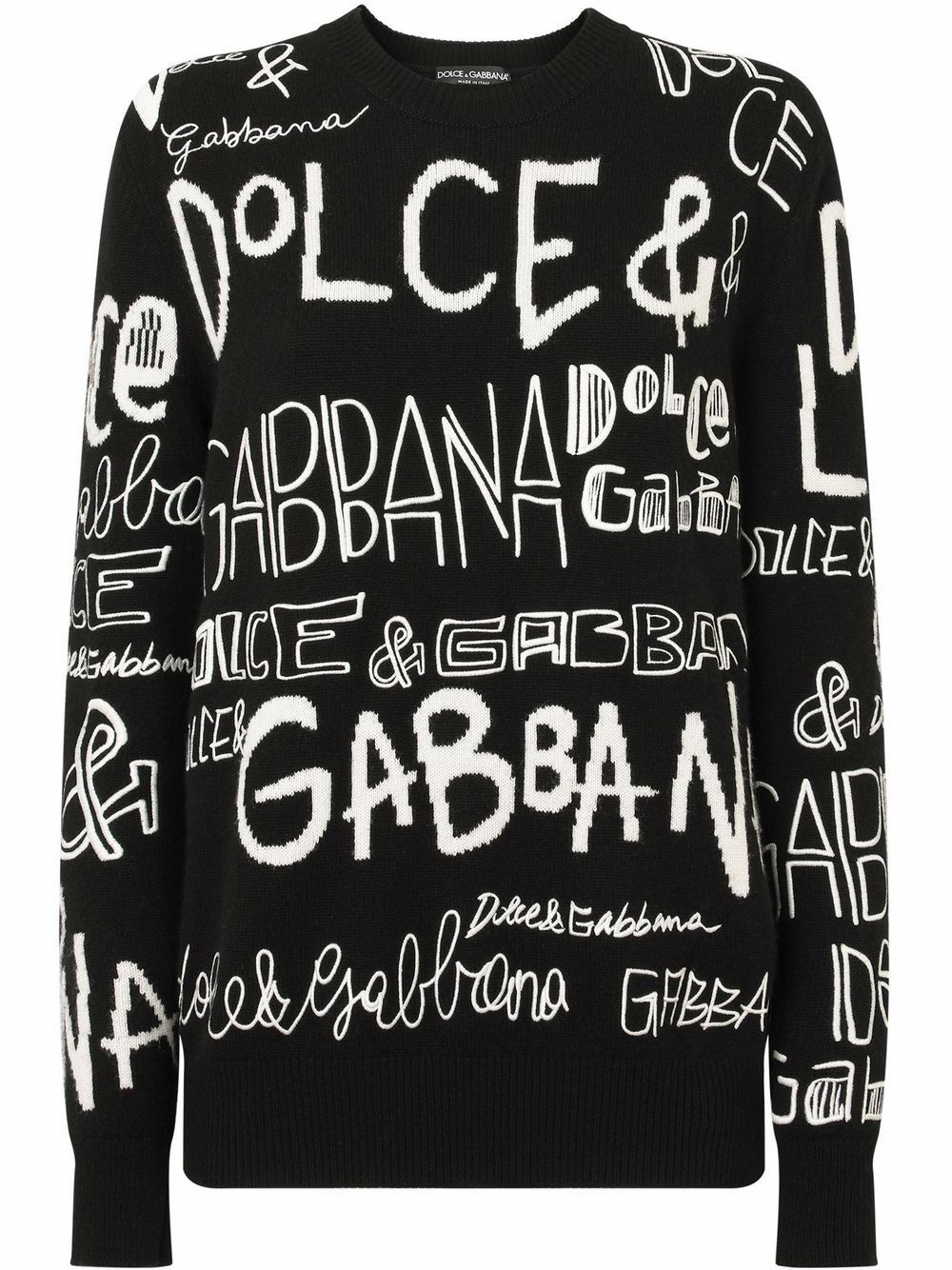 Dolce & Gabbana Men Grey Crewneck T-Shirt With Tonal Logo Lettering Embroidery On The Front In Cotton Stretch Man