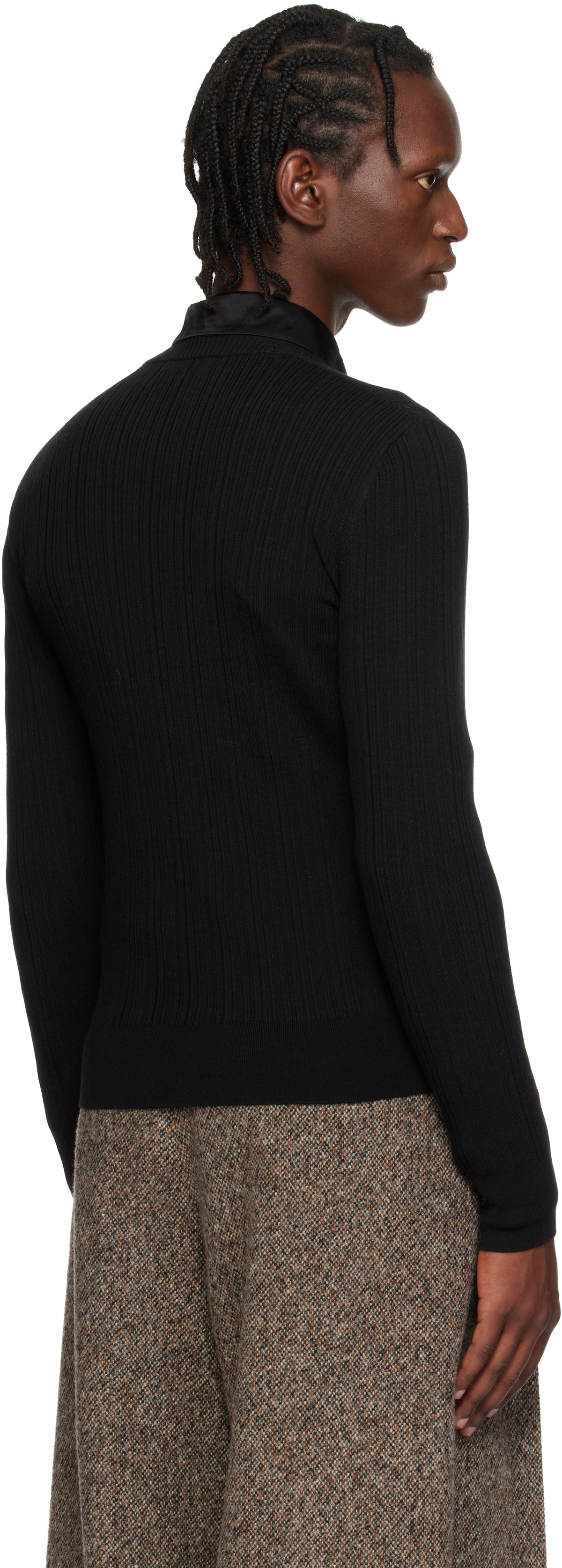 Dries Van Noten Black Wool Cardigan
