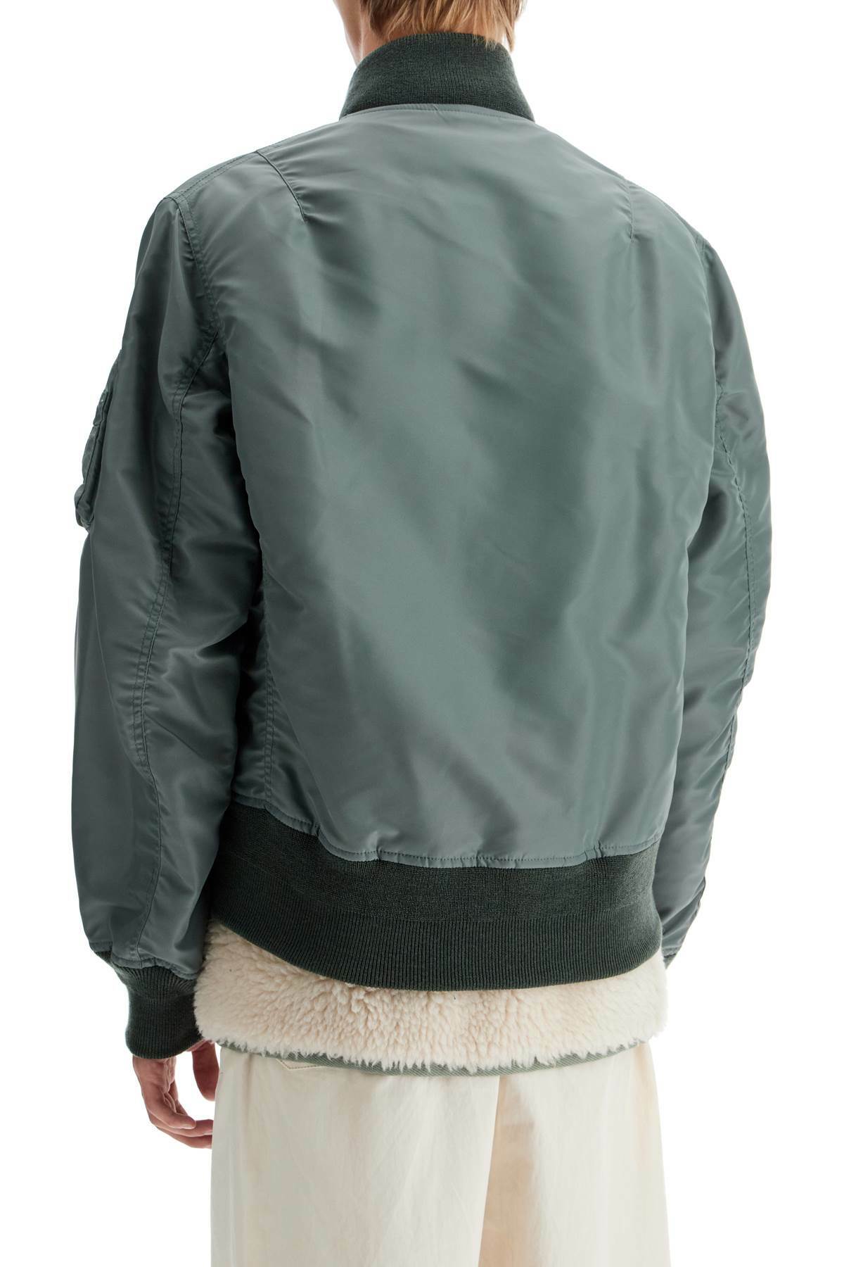 SACAI layered hybrid bomber jacket Khaki Sacai