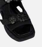 Cecilie Bahnsen May floral matelassé sandals