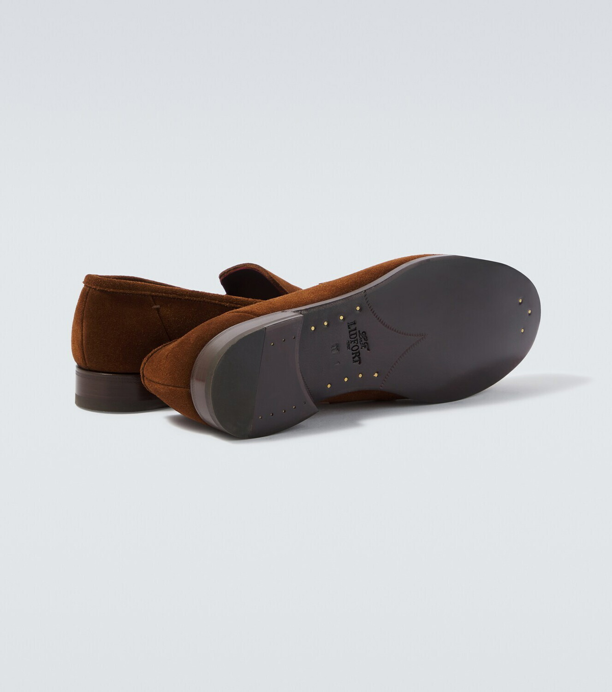 Lardini Woven suede penny loafers