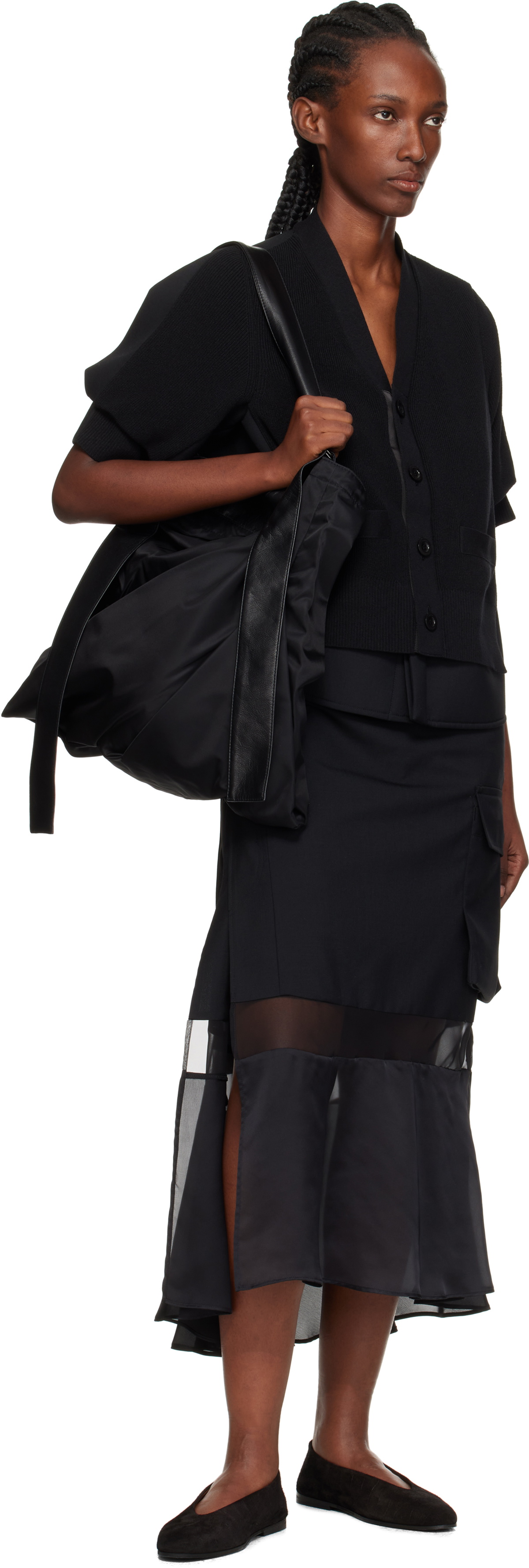Marsèll Black Scivolo Ballerina Flats