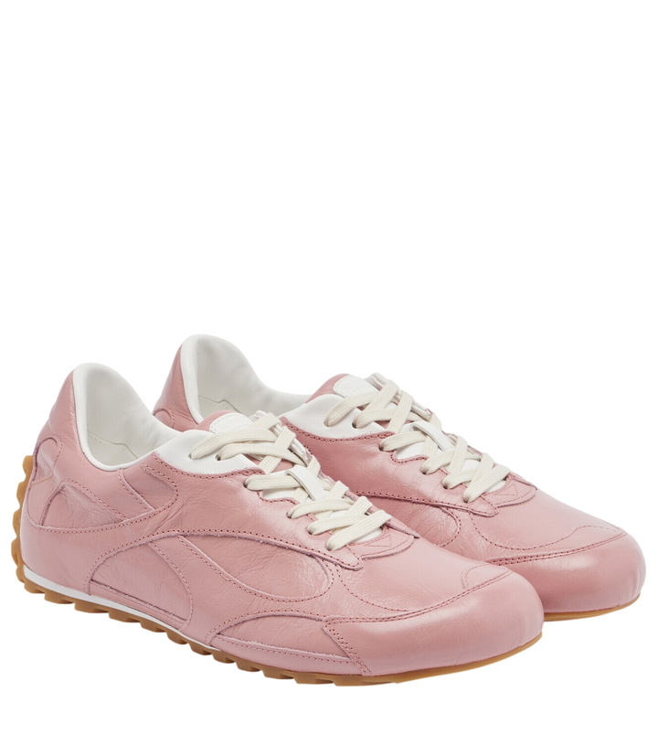 Photo: Bottega Veneta Orbit Flash leather sneakers