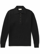 PIACENZA 1733 - Textured-Knit Virgin Wool Polo Shirt - Black