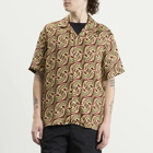 Drôle de Monsieur Men's Viscose Chain Link Monogram Shirt in Brown
