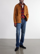 Fortela - Montana Leather-Trimmed Suede Jacket - Brown