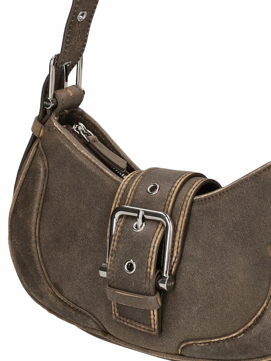 OSOI - Hobo Brocle Leather Shoulder Bag