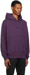 Stone Island Purple Embroidered Hoodie