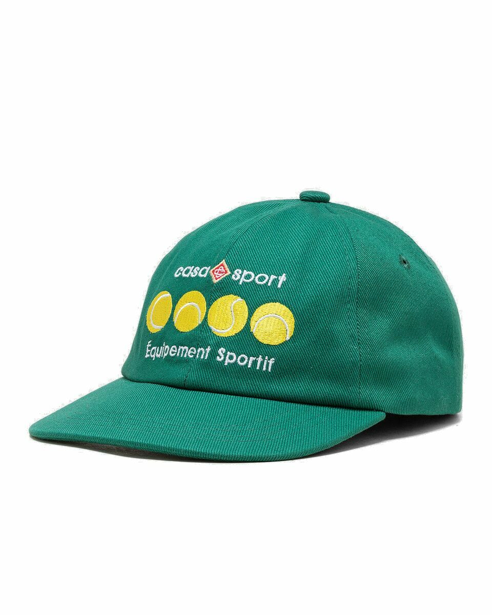 Photo: Casablanca Casa Sport Tennis Balls Embroidered Cap Green - Mens - Caps