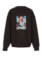 Juun.J Brown Oversized Sweatshirt With Graphic Print In Cotton Man