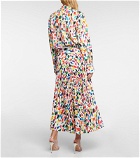 Christopher Kane - Printed pleated midi skirt