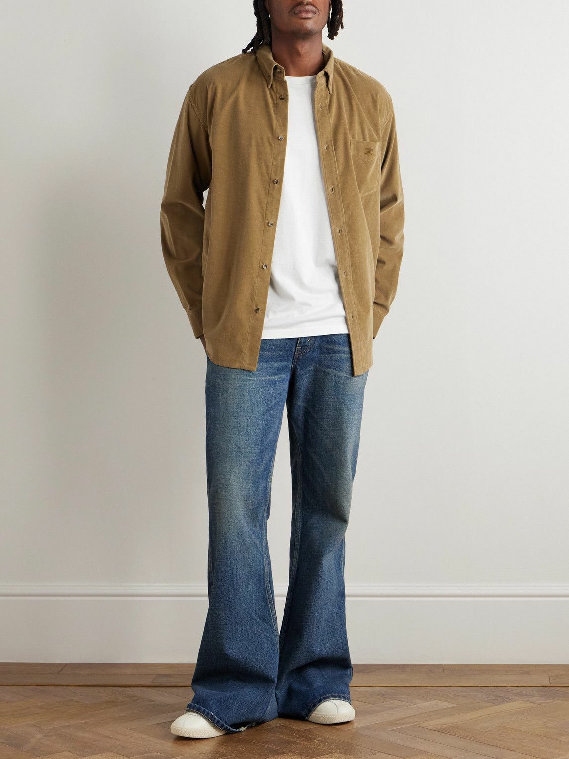 CELINE - Cotton-Corduroy Shirt - Brown