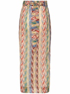 ETRO Printed Cotton & Silk Midi Sarong Skirt