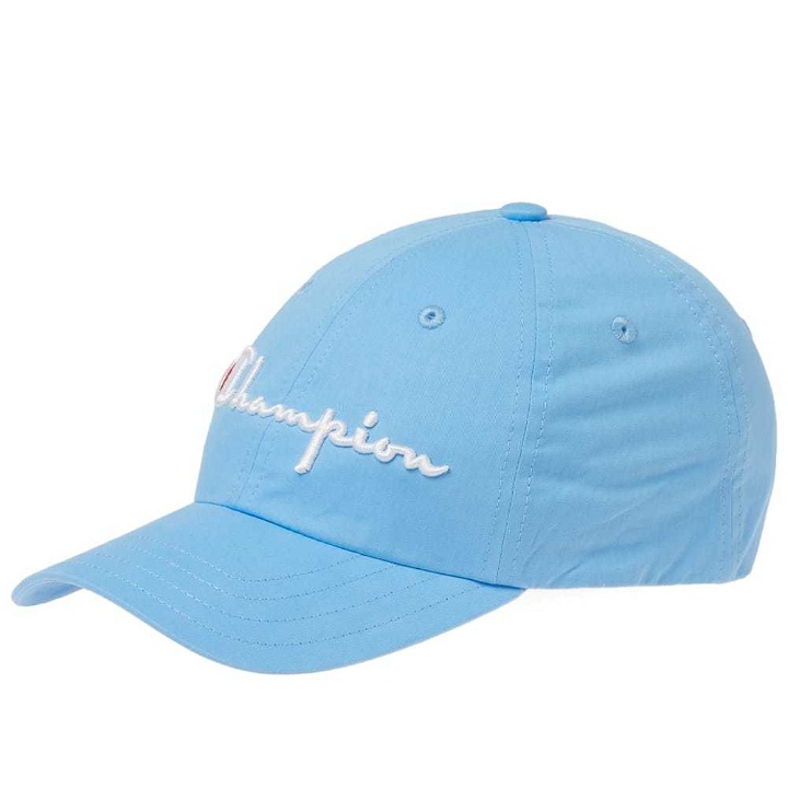 Photo: Champion Reverse Weave Logo Baseball Cap Blue