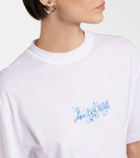 Balenciaga Logo cotton jersey top