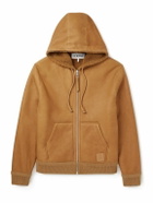 LOEWE - Logo-Appliquéd Shearling Hooded Jacket - Brown
