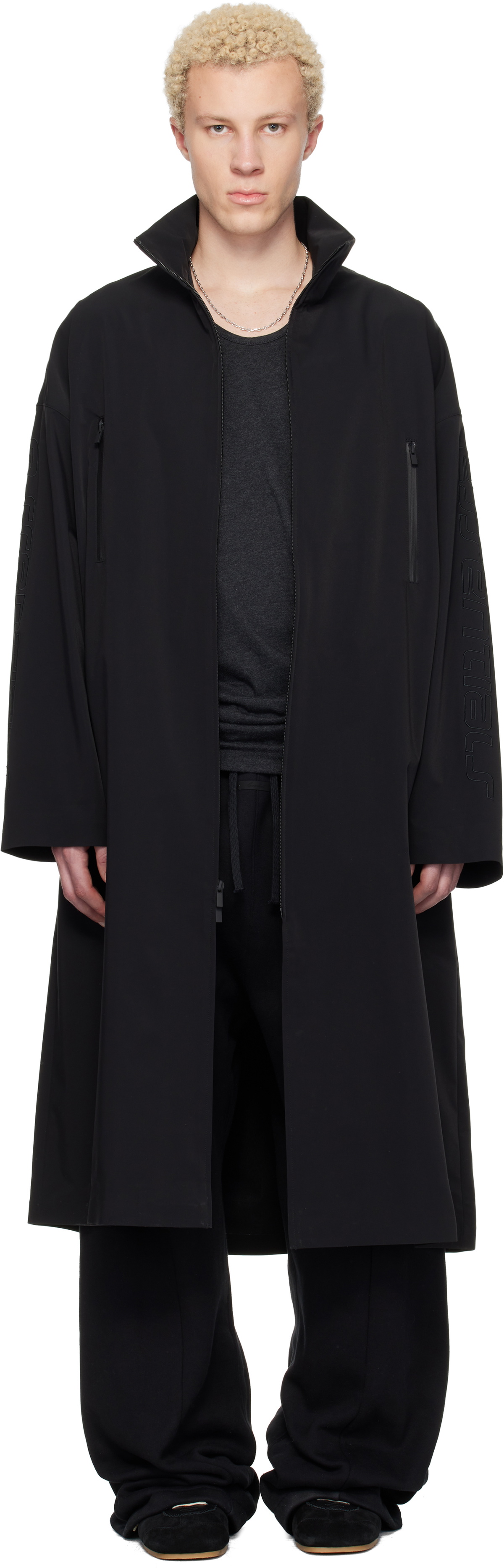 Fear of God ESSENTIALS Black Active Trace Full Length Trench Coat