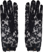 Valentino Black VLogo Signature Lace Gloves