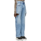 Maison Margiela Blue Thigh Slit Jeans