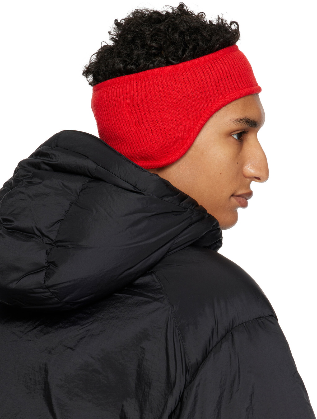 Y-3 Red Graphic Logo Headband