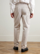 Hartford - Taylor Straight-Leg Cotton-Gabardine Trousers - Neutrals