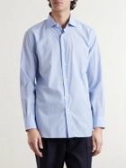 Brioni - Striped Cotton-Poplin Shirt - Blue