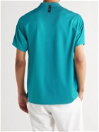 NIKE GOLF - Tiger Woods Striped Dri-FIT and Mesh Golf Shirt - Blue