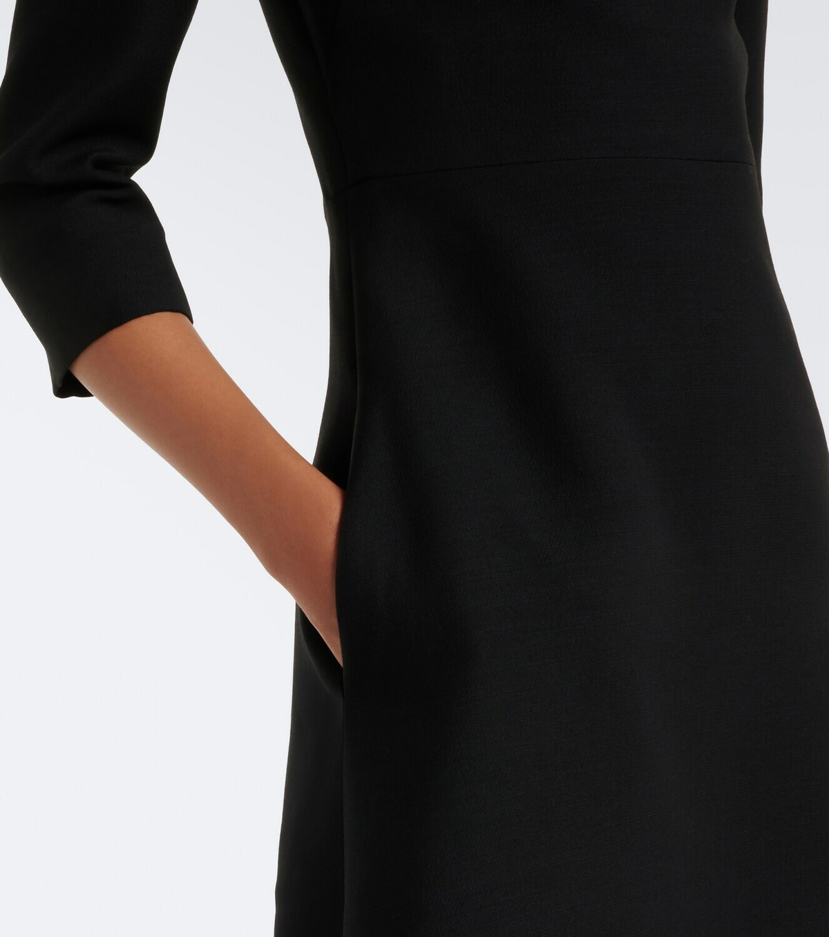 Valentino Crepe Couture embellished midi dress