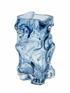POLSPOTTEN Dark Blue Ice Glass Vase