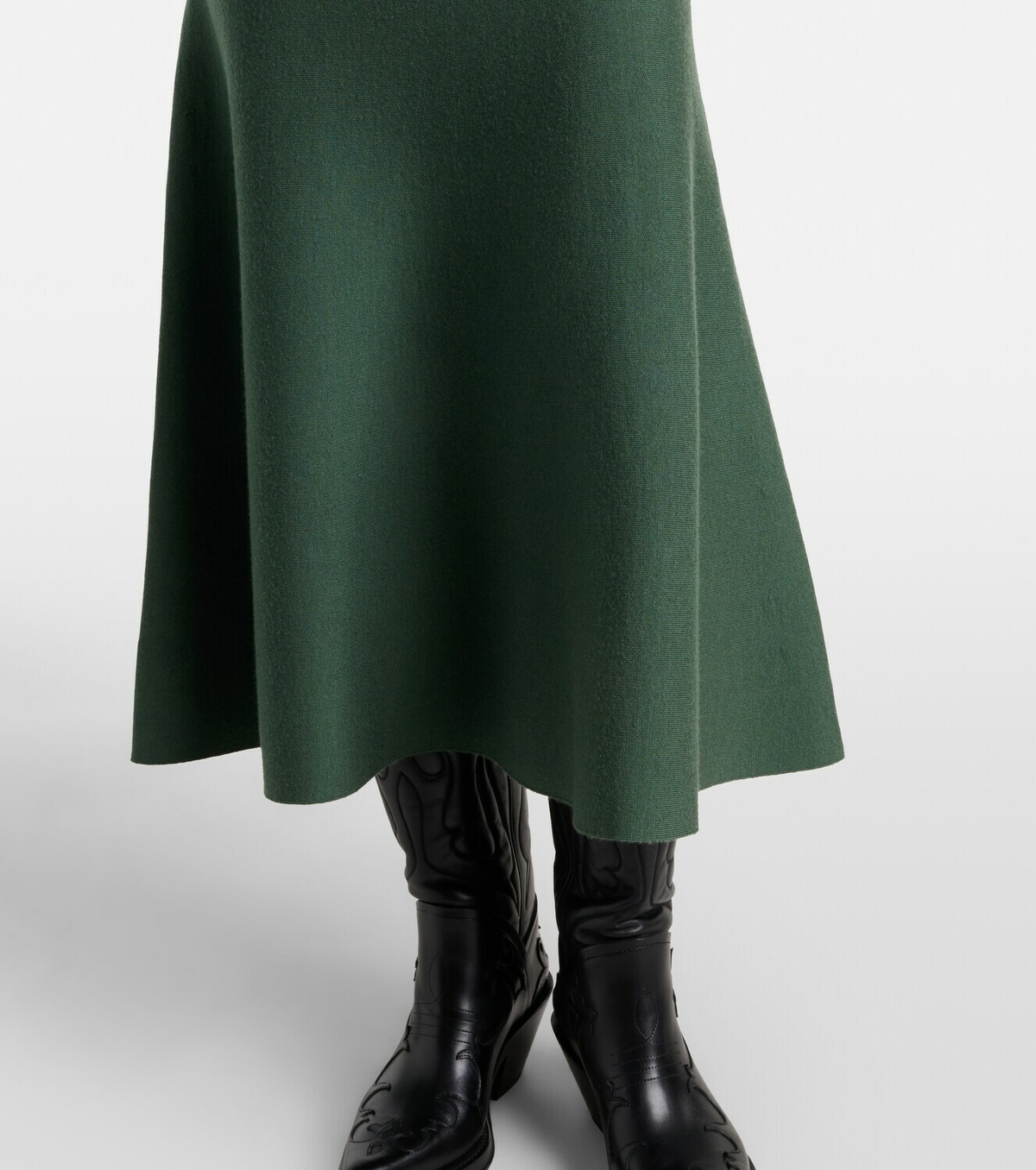 Gabriela Hearst Freddie wool, cashmere, and silk midi skirt