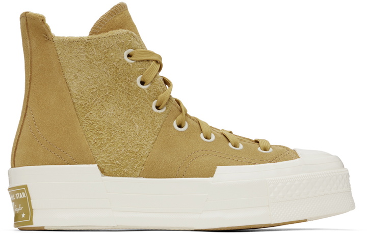 Photo: Converse Beige Chuck 70 Plus Suede Sneakers