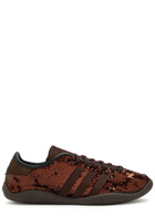 Adidas X Wales Bonner Karintha Sequin and Satin Sneakers Brown