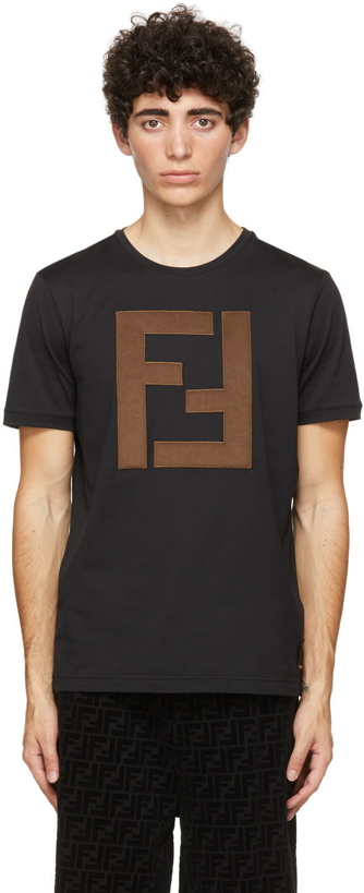 Photo: Fendi Black 'FF' Patch T-Shirt