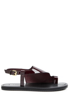 A.emery Milne Patent Leather Sandals Burgundy