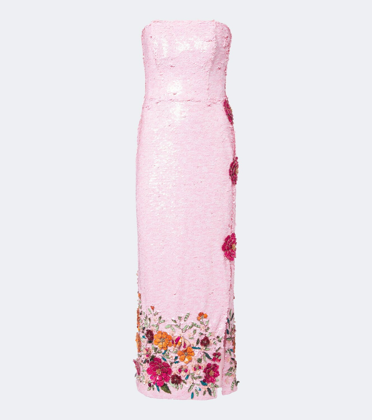 Costarellos Harlee floral-appliqué sequined cocktail dress