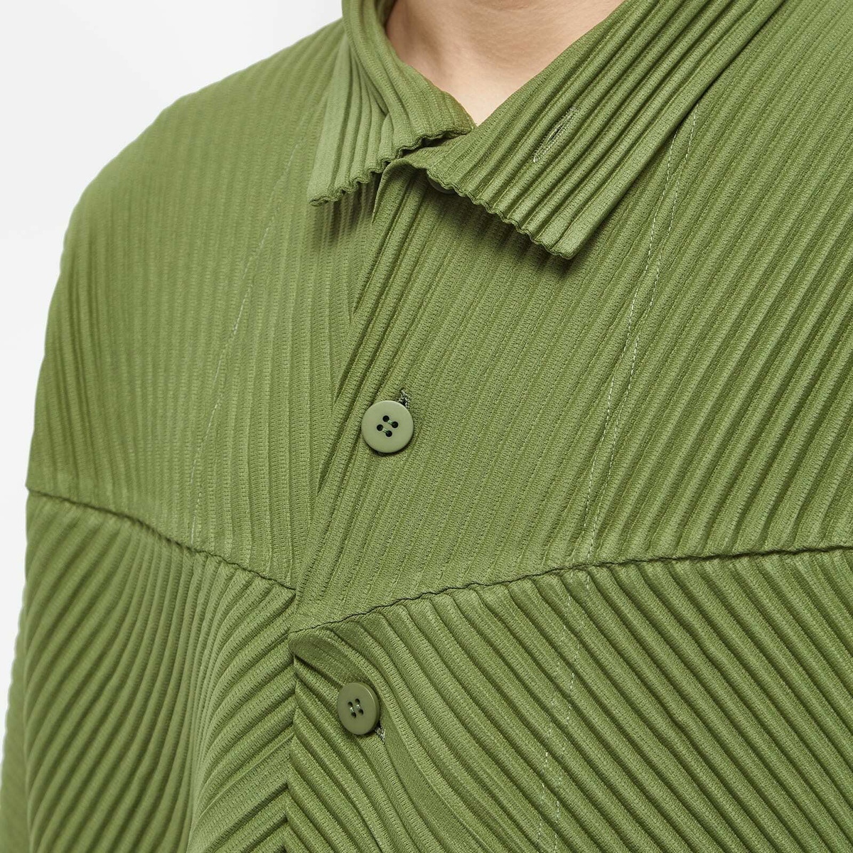 Homme Plissé Issey Miyake Men's Pleated Design Jacket in