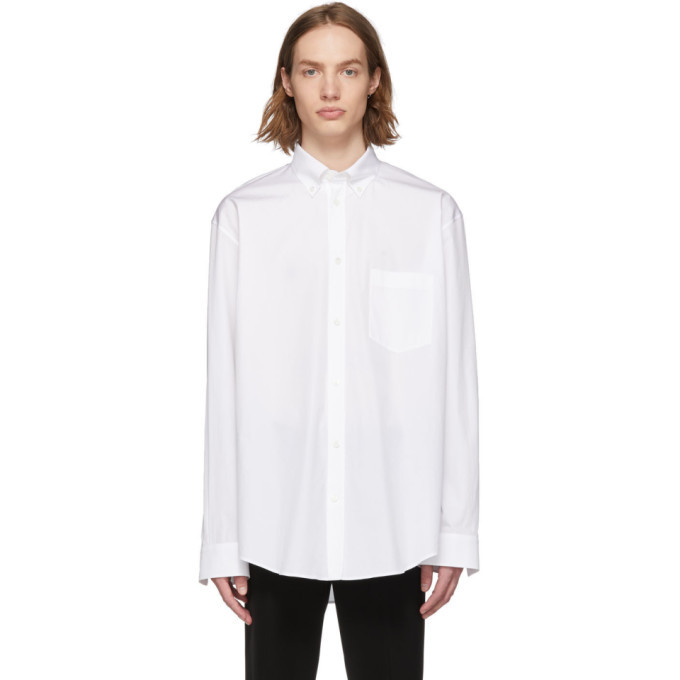 Photo: Balenciaga White Normal Fit Shirt