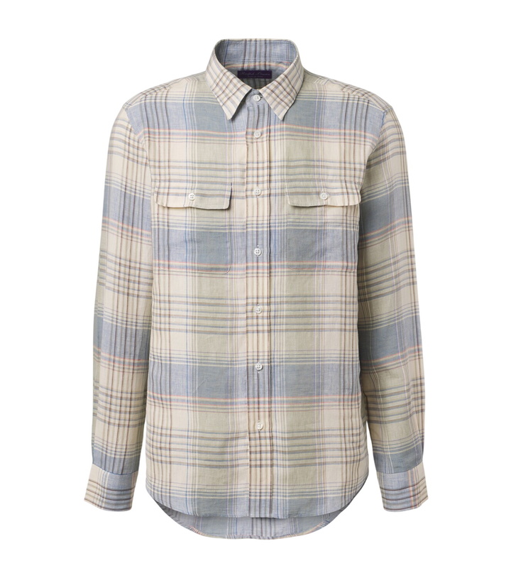 Photo: Ralph Lauren Purple Label Plaid linen shirt