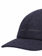 BRUNELLO CUCINELLI Logo Wool Flannel Baseball Cap