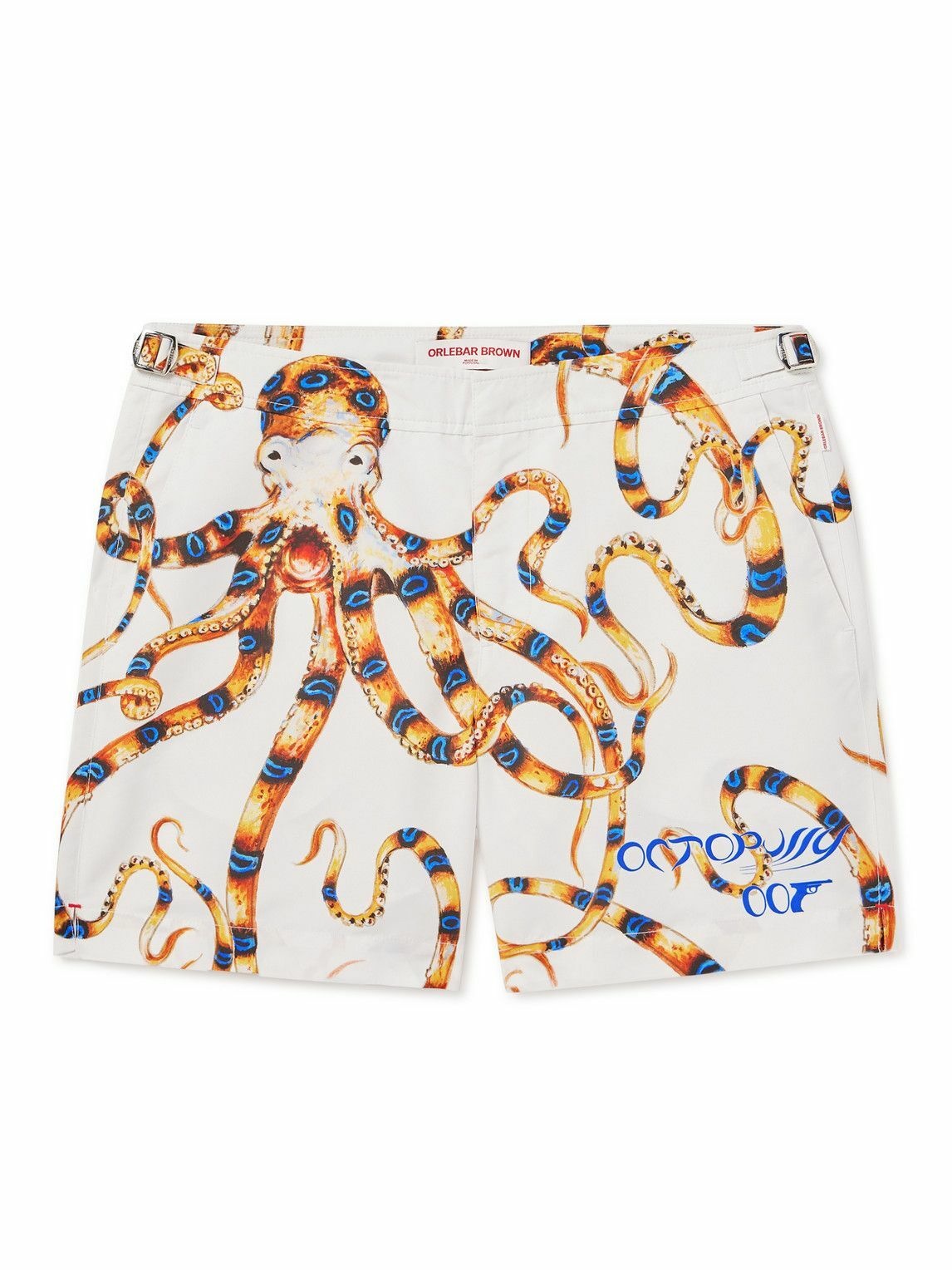 Orlebar Brown - 007 Bulldog Mid-Length Printed Swim Shorts - White ...