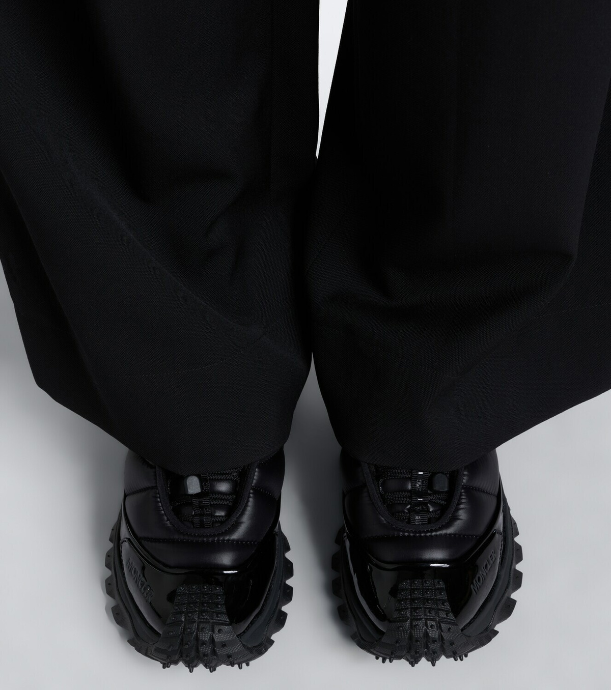 Moncler Trailgrip Puffer leather-trimmed sneakers