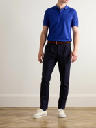 Drake's - Cotton-Piqué Polo Shirt - Blue