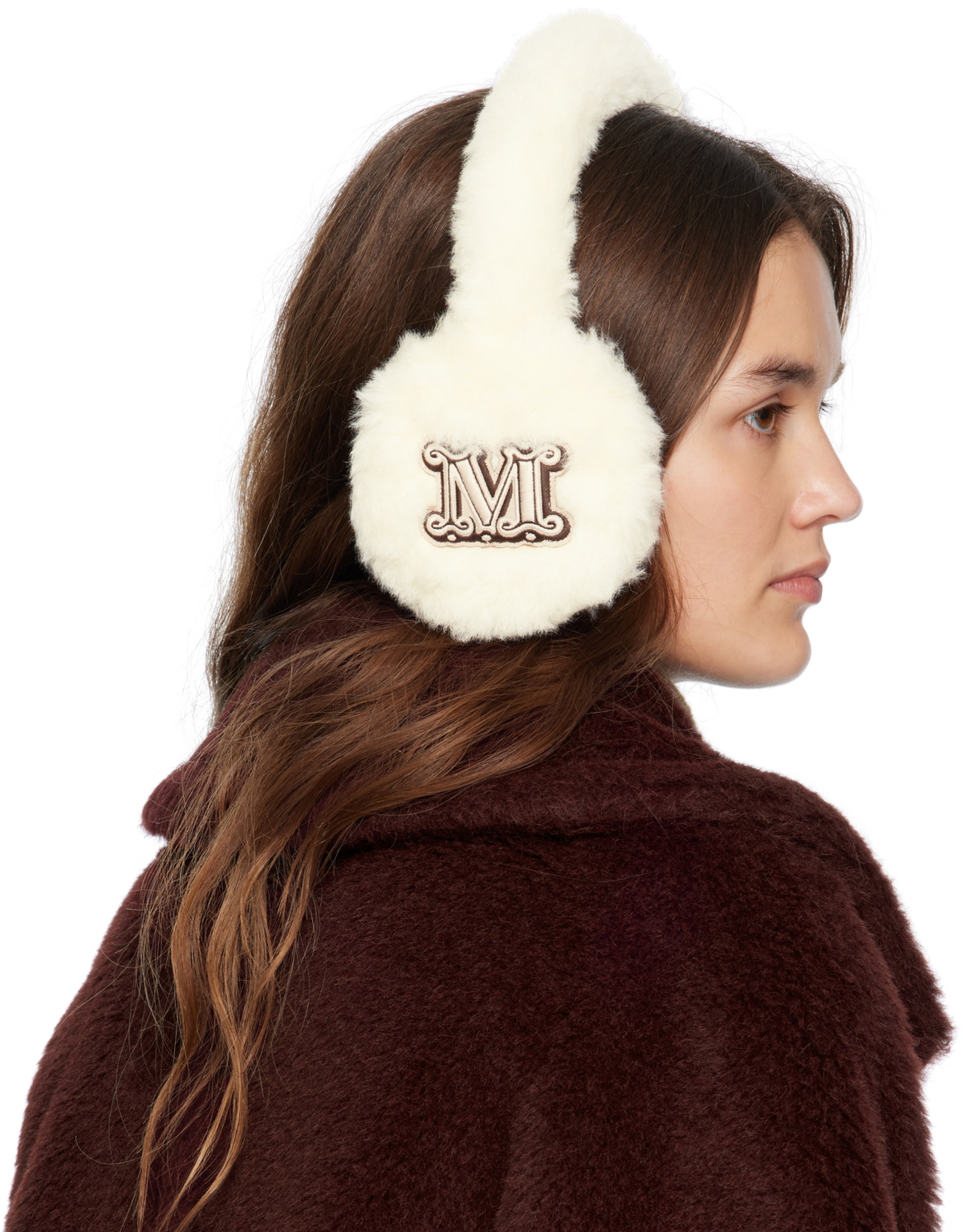 Max Mara Off-White Muffy1 Ear Warmers