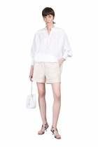120% Lino Shorts In Beige Linen
