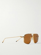 Jacques Marie Mage - Jagger Aviator-Style Gold-Tone Titanium Sunglasses