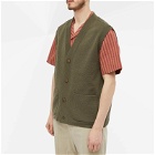A Kind of Guise Men's Anis Knit Vest in Fern Green